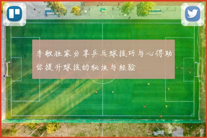 李敏独家分享乒乓球技巧与心得助你提升球技的秘诀与经验